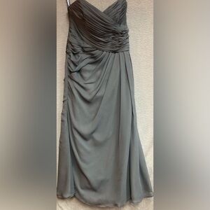 Angelina Faccenda, 14 Bridal prom gown, dark grey chiffon